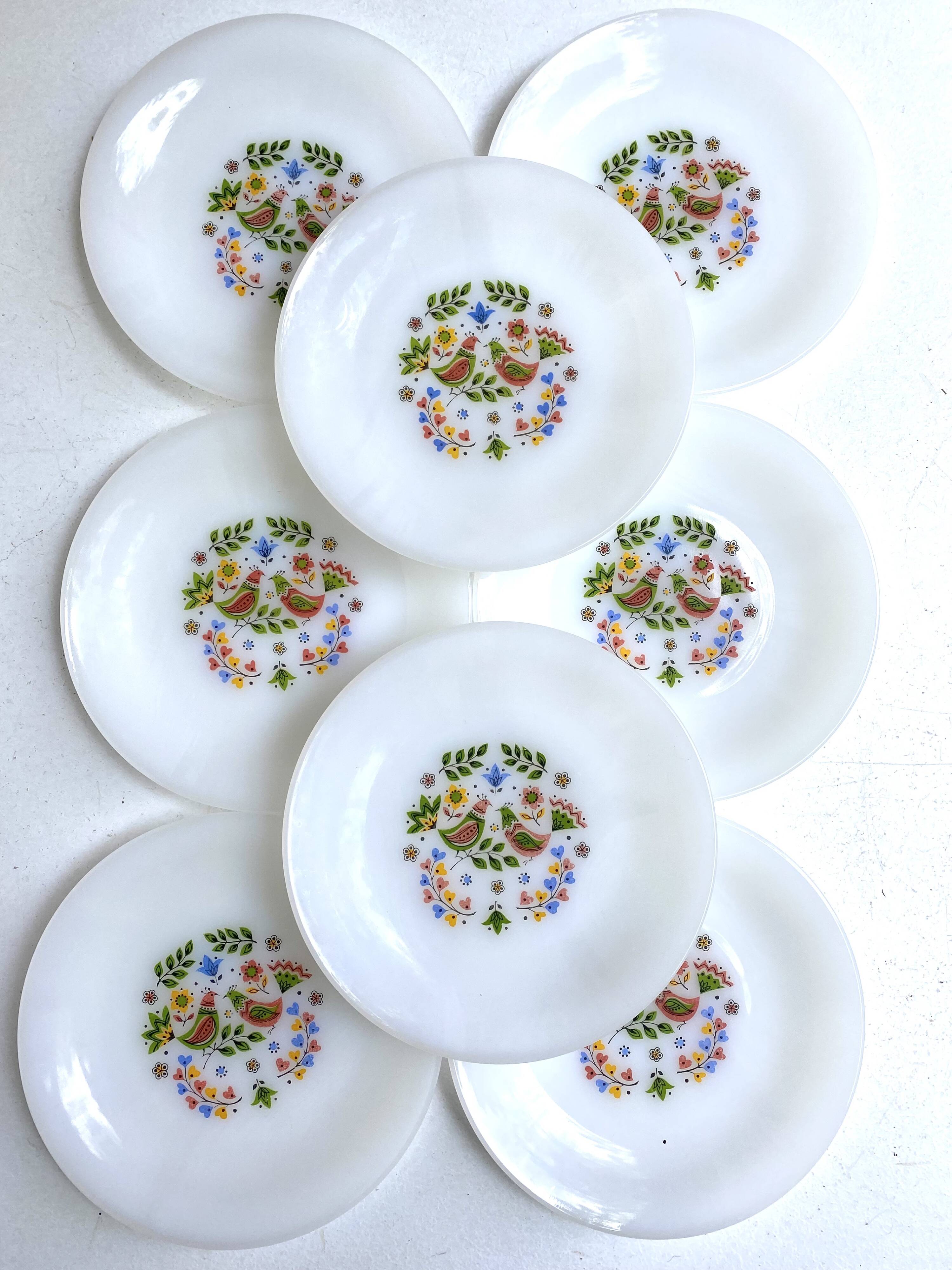 Vintage Arcopal plates Scandinavian décor