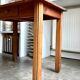 Desk, dark wood table with 1 drawer