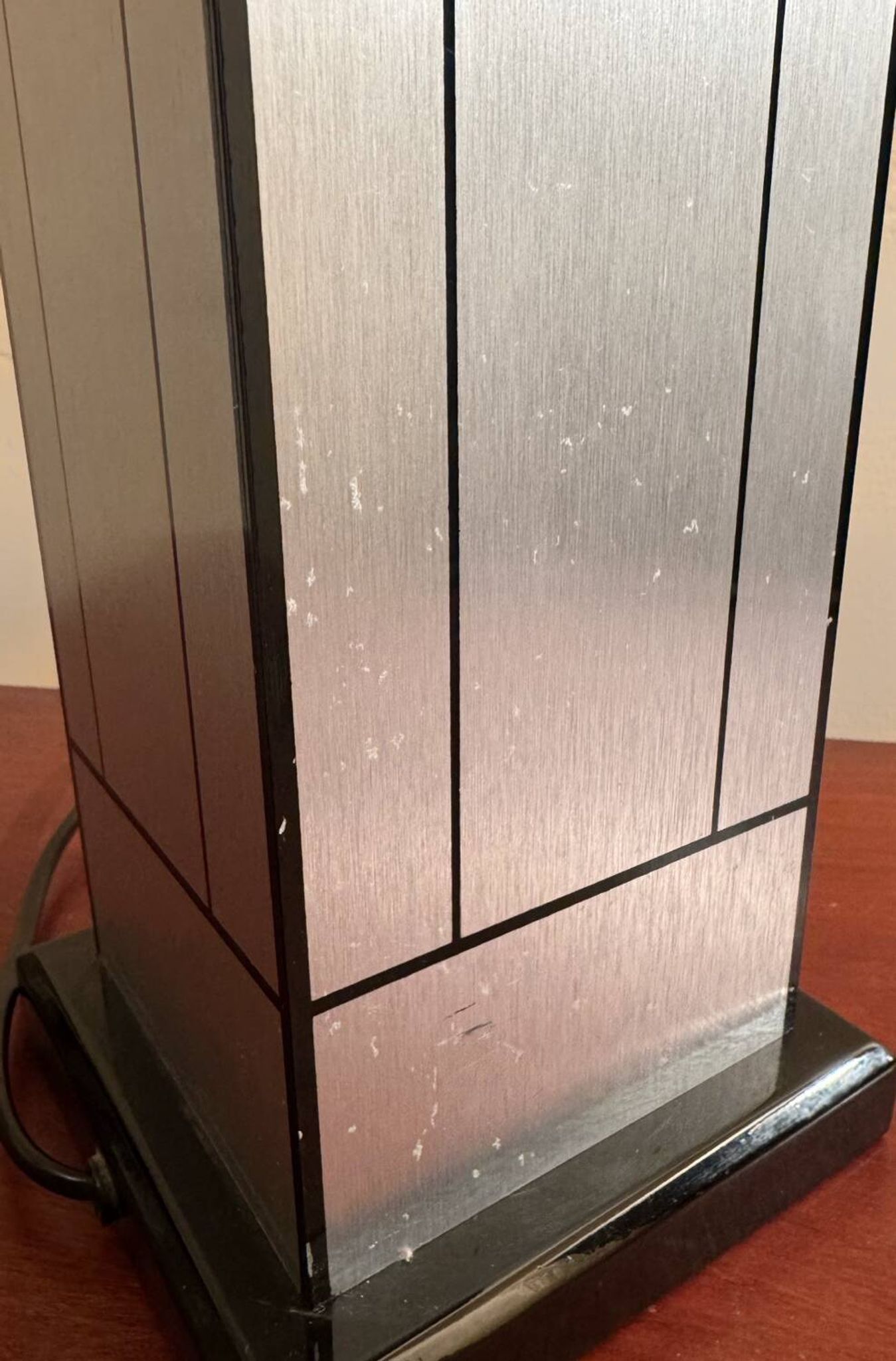 70s brushed aluminum lamp