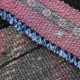 Pink Green Modern Oushak Runner Rug, 89x354Cm