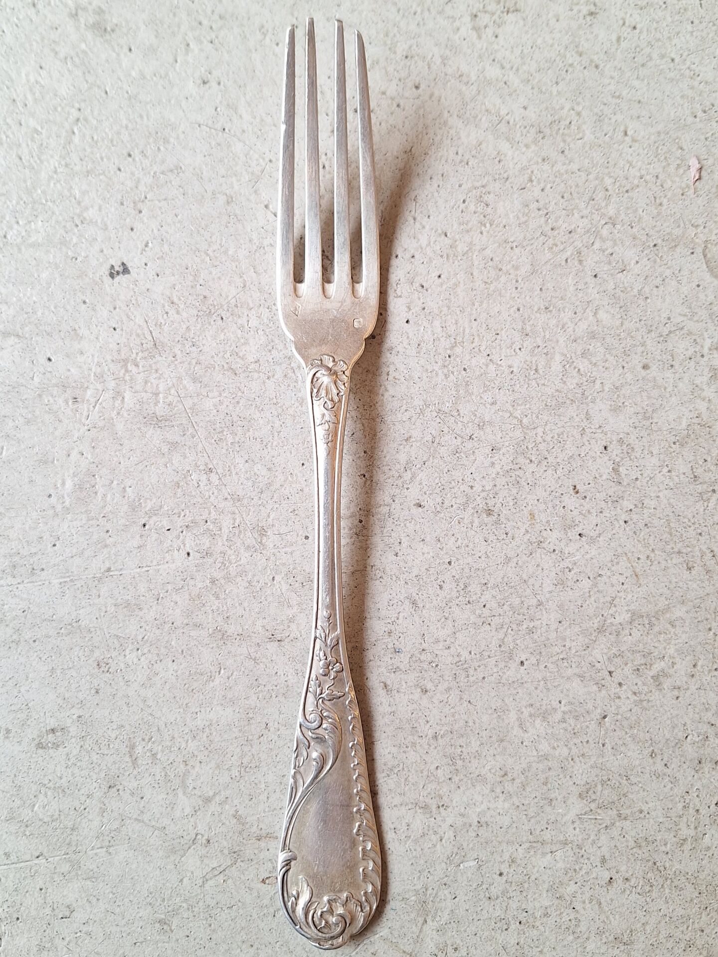 Solid silver Art Nouveau table fork