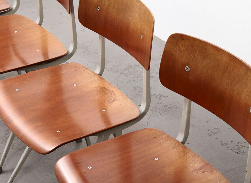 Set of 4 Result chairs 1st Edition by Friso Kramer for Ahrend de Cirkel 1958