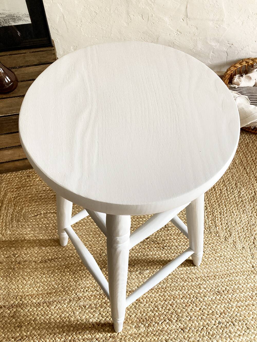 Antique solid wood stool