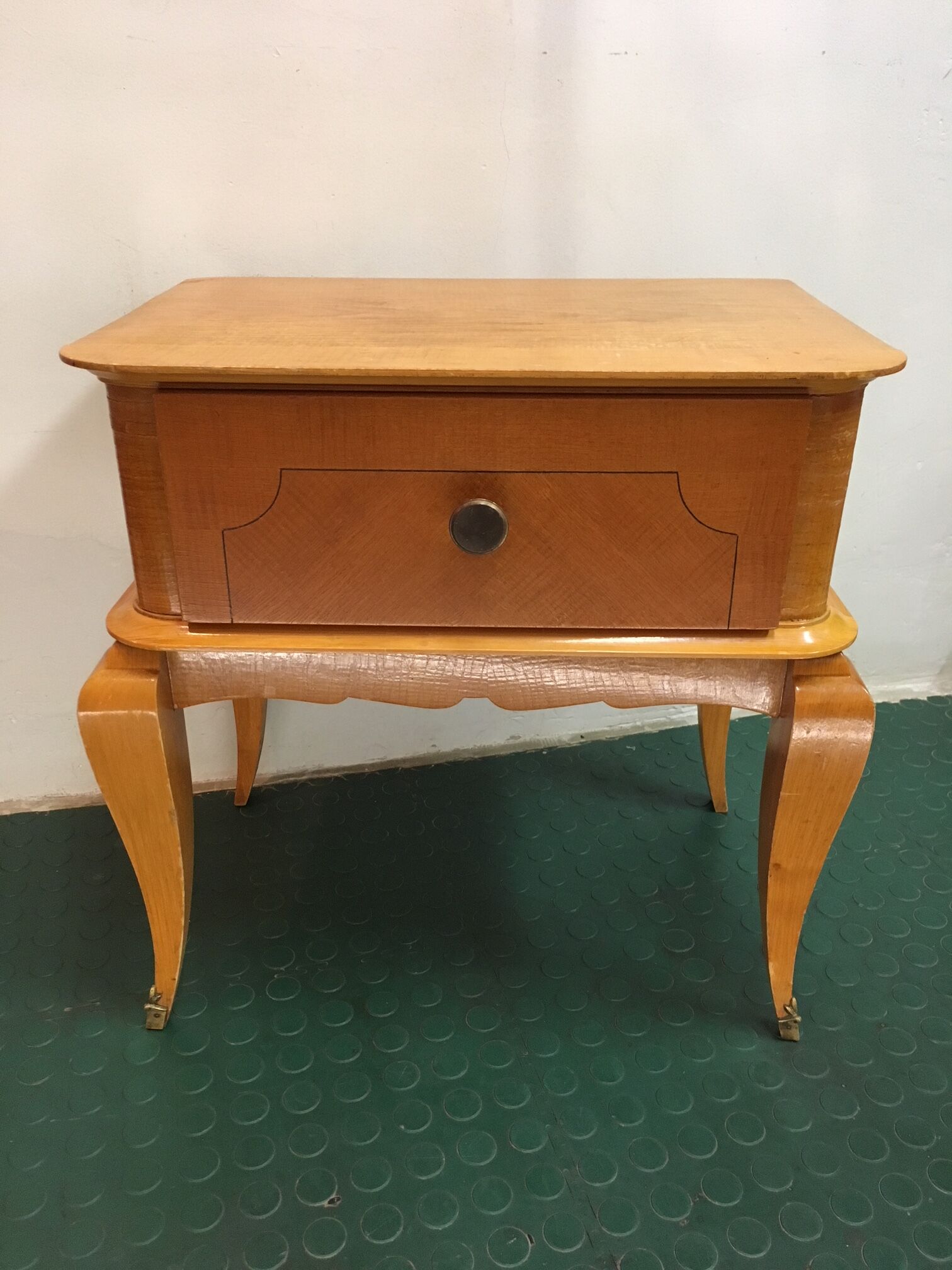 Bedside cabinet 60s light wood