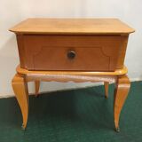 Bedside cabinet 60s light wood