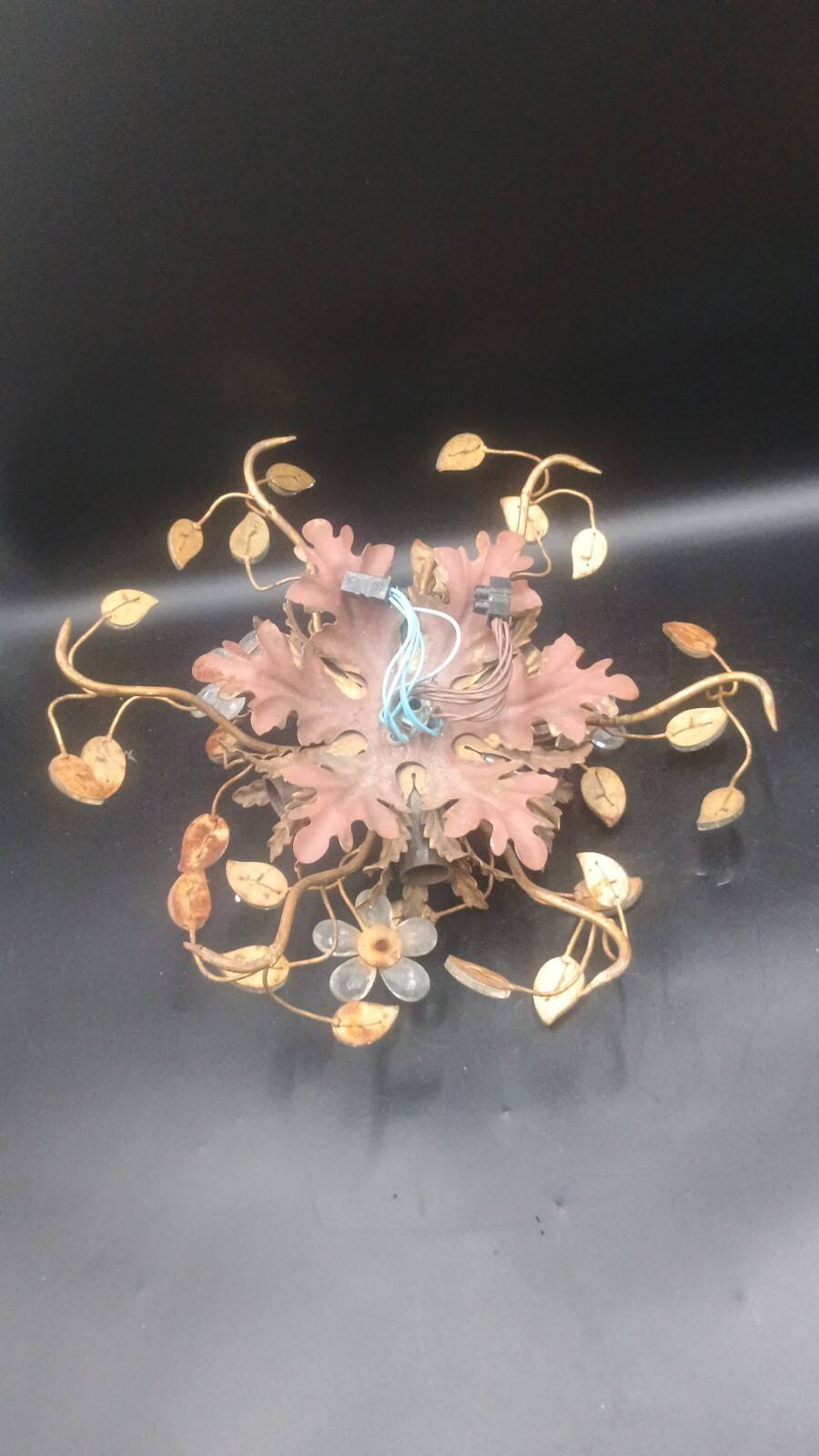 Florentine wall light or ceiling light by Banci Firenze, 1970s Maison Baguès.