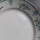 Round serving dish, old ironstone from Saint Amand - 19th century - Green pattern