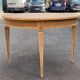 Extendable oval round table renovated in raw Louis XVI oak 200cm