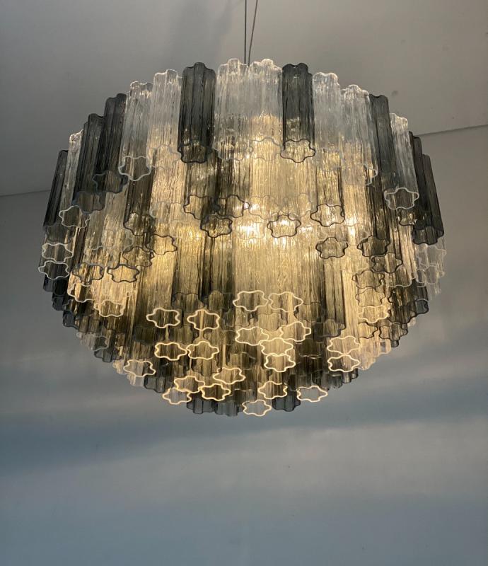 Venetian Lustre In Murano Glass Grey/Blue And Transparent