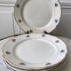 set of 6 flat plates Digoin Sarreguemines small flowers 50s