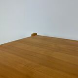 Modernist two-sided beech coffee table, 70s