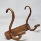 Double Bistro Coat Rack Curved Wooden Hanger Early 20th Century