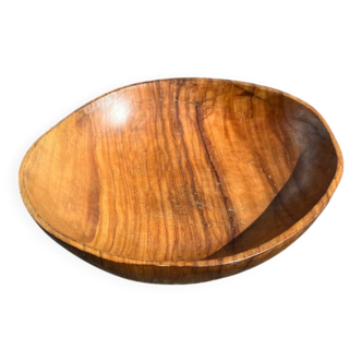 Coupe vide poche vintage en bois d’Olivier signée Jean Paul bain Vallauris