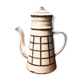 Old French coffee maker in enamelled sheet metal