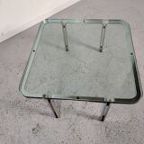 Horst Brüning coffee table for Kill International, glass and metal 70s