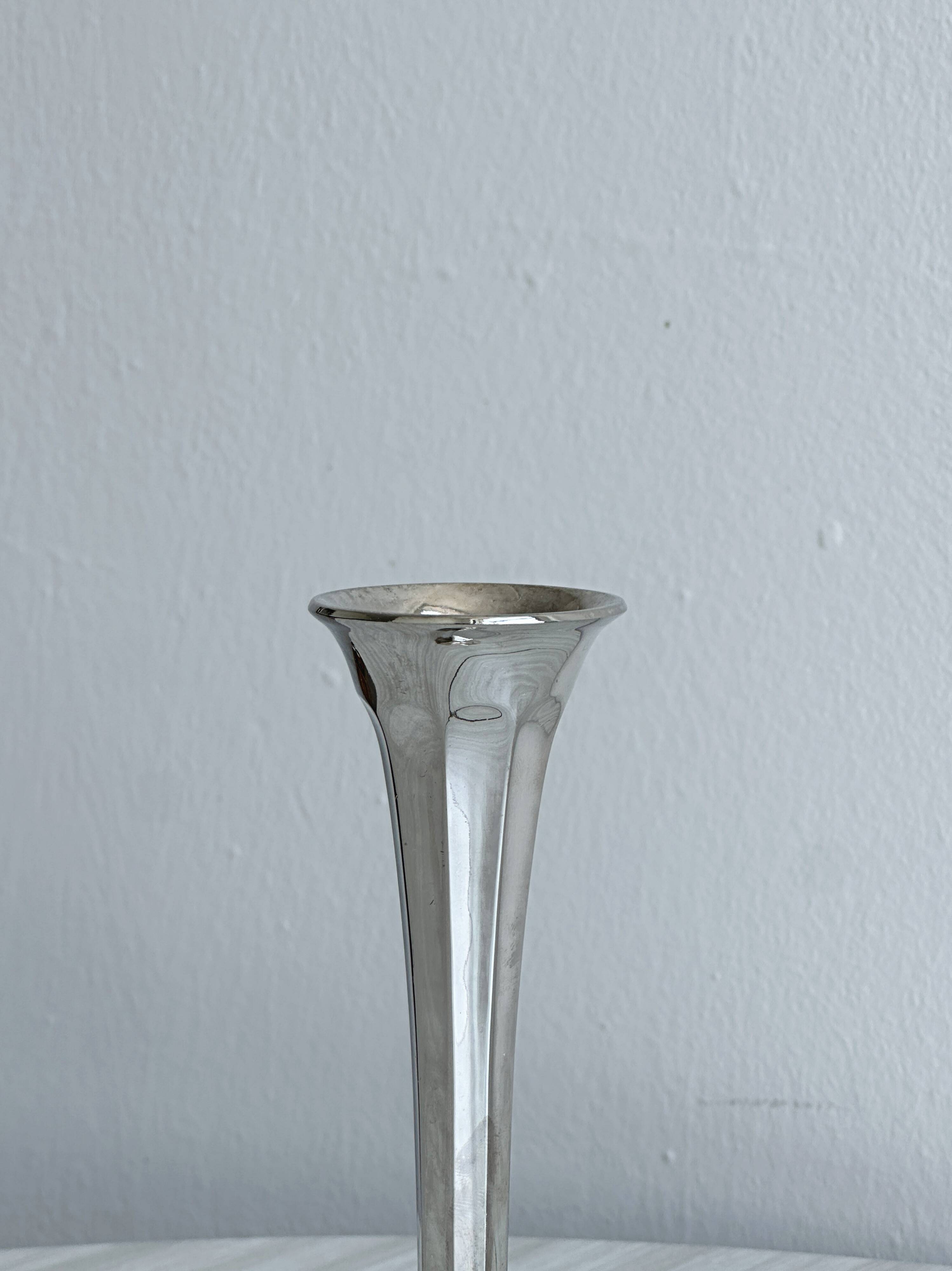 vase soliflore or candlestick in antique metal