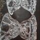 Pair of antique Arques crystal candlesticks