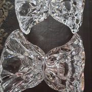 Paire de bougeoir ancien en cristal d'arques