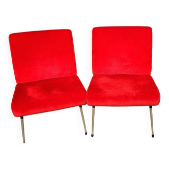 Pair of armchairs Pelfran Kiss red