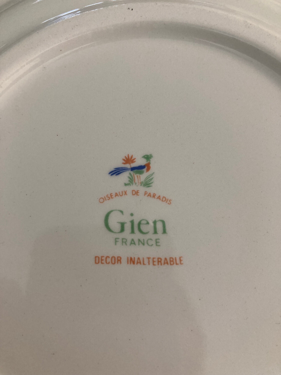 Gien Birds of paradise dessert plate