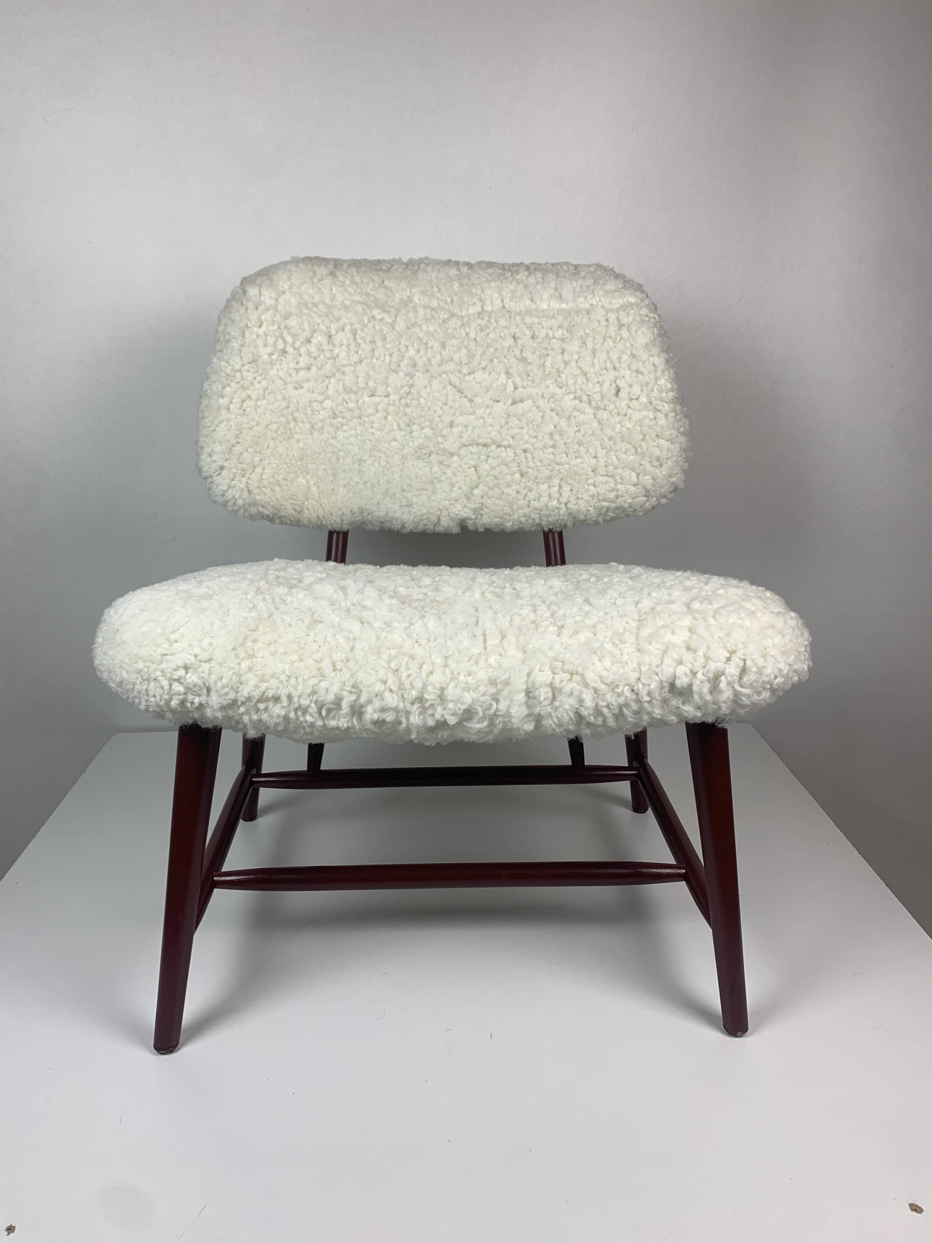 Scandinavian Swedish midcentury lounge or easy chair by Alf Svensson, Model Teve, 1950s