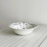 Small Myott porcelain salad bowl, blue floral decoration