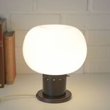 Vintage copper floor lamp brutalist mid century modern mushroom table light