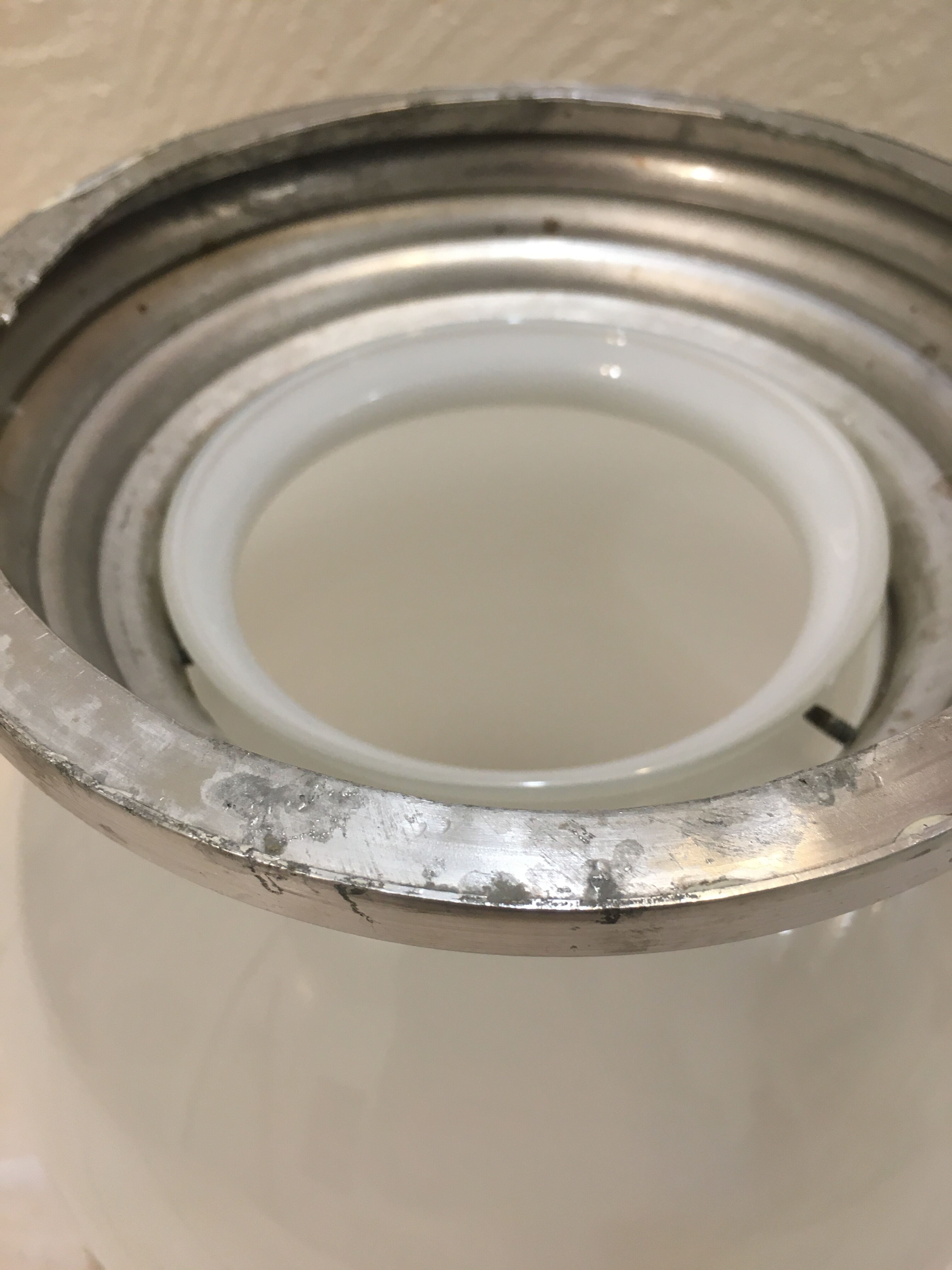 White glass globe ceiling light
