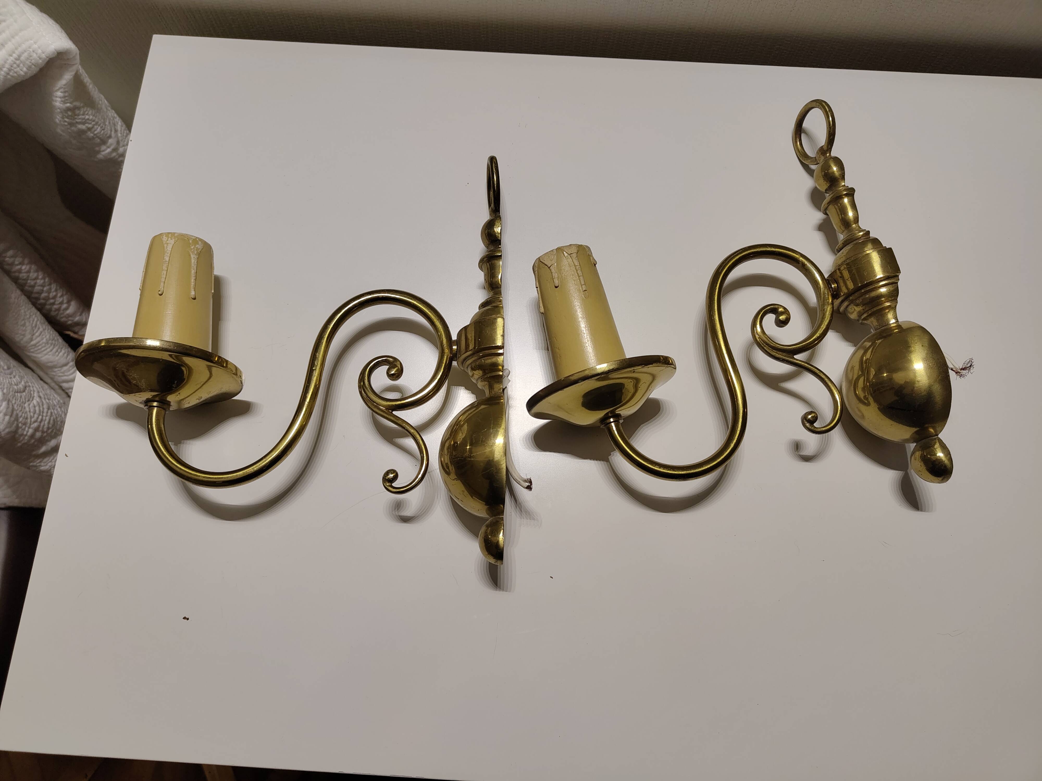 Golden wall sconces