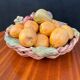 Fruit basket trompe l'œil Portugal 1970s