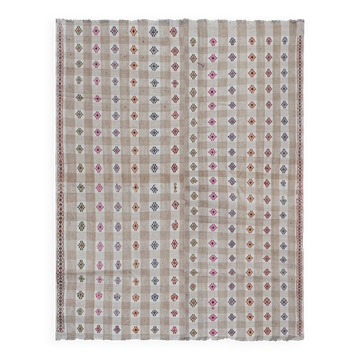 Kilim turc vintage tissé main 183x250 cm