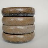 Series of 4 plates vintage bowls in pyrity sandstone