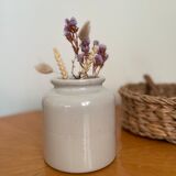 Vintage white stoneware pot