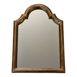 Wall mirror with a curved pediment in gilded wood, Louis-Philippe style, 44x30 cm