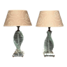 Pair of lamps, massive crystal