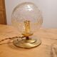 Vintage globe table lamp in molded glass