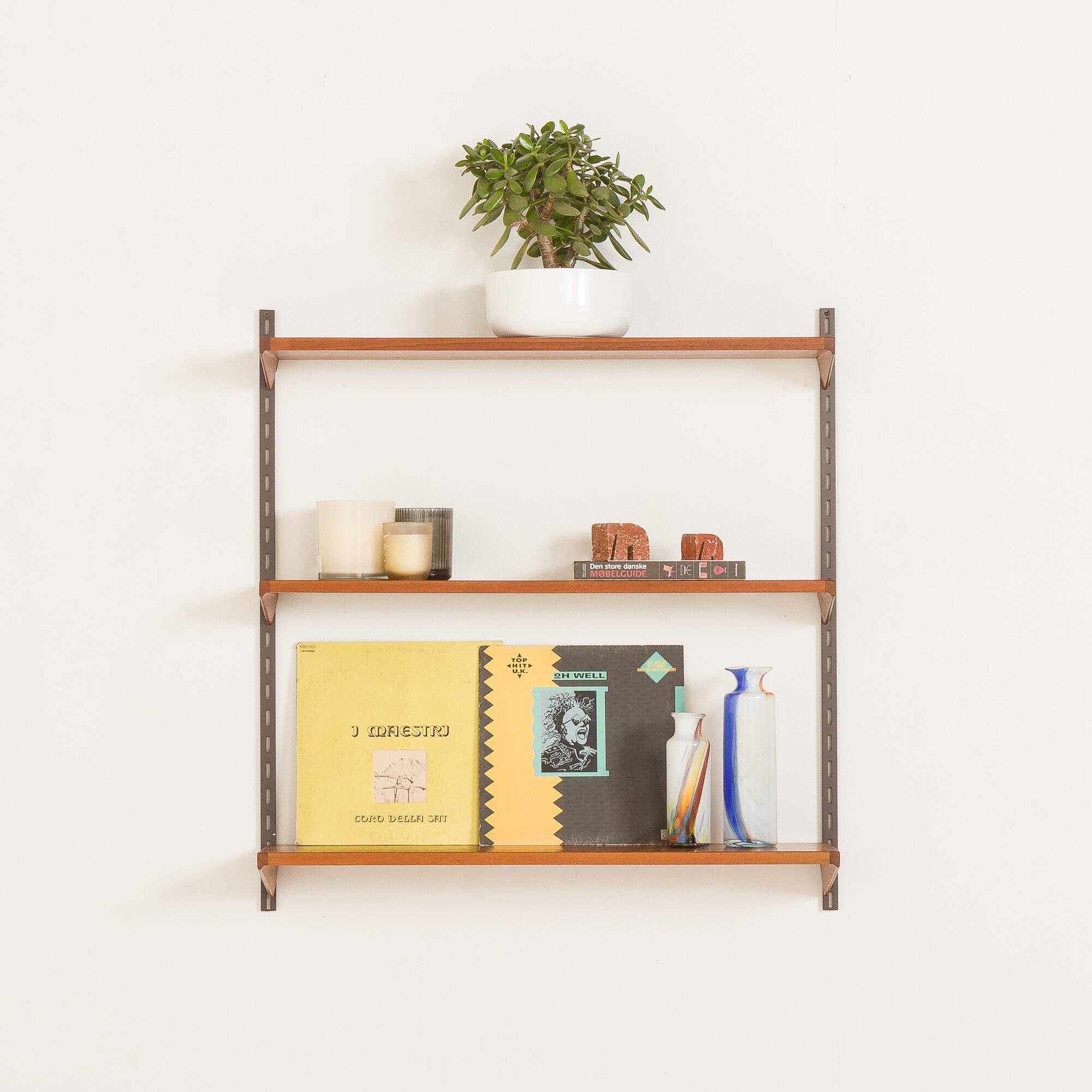 Kai Kristiansen teak shelving unit, set of 3 shelves, FM Mobler, Denmark
