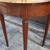 Side table Bouillotte Louis XVI black marble