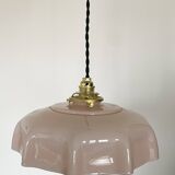 Old pink opaline pendant light