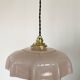 Suspension opaline rose ancienne