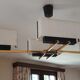 Arlus chandelier 4x2 brass lights prespex 1950/1960 vintage