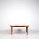 Round dining table in teak by Ib Kofod Larsen for Faarup Mobelfabrik