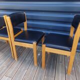 4 chairs baumann imitation black leather