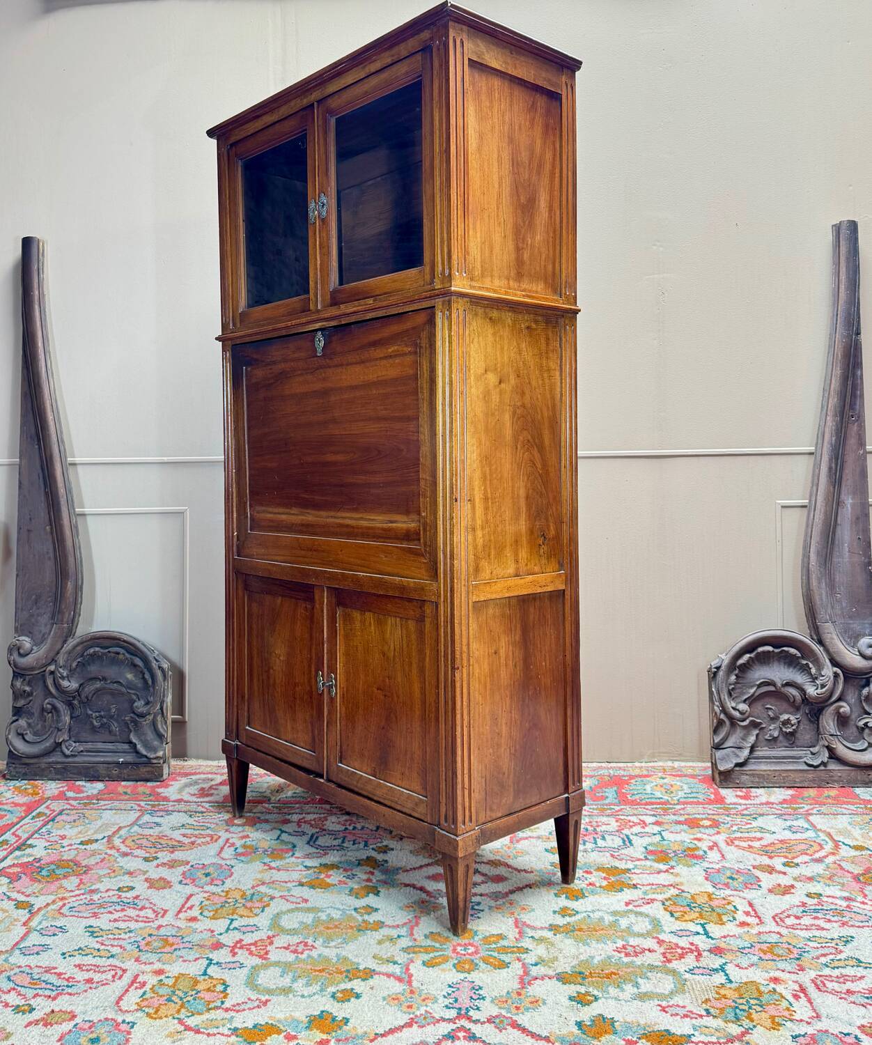 Louis XVI Mahogany Guillotine Secretary, 18th Century