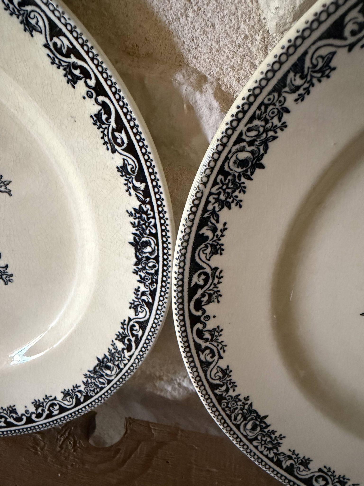 Flat plates Jules Vieillard Bordeaux in ironstone
