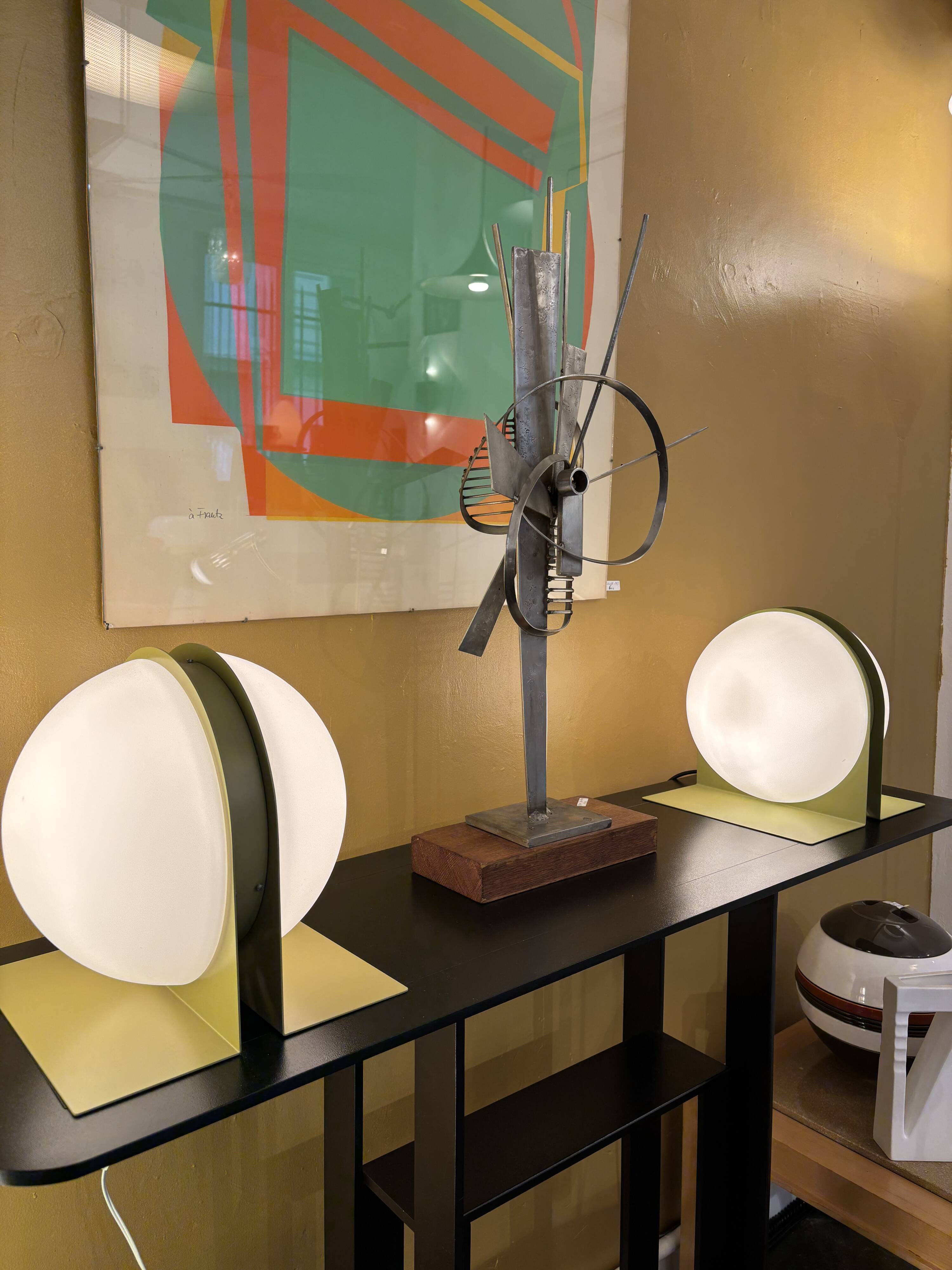 Ben Swildens lamps, Model 10445, Glass Light 1970