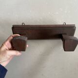 Antique wooden wall coat rack