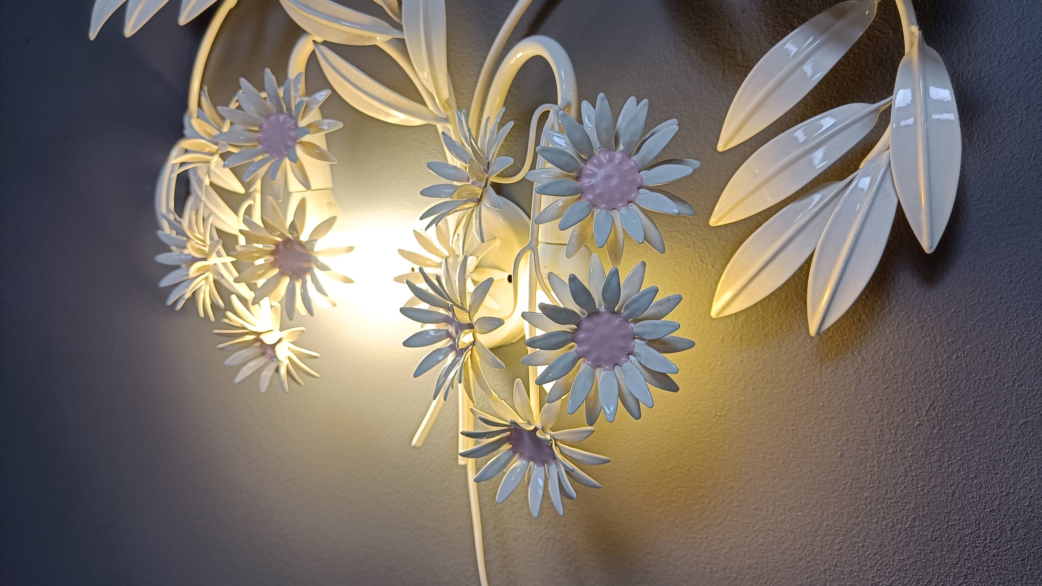 Vintage floral  wall lamp by Hans Kögl , 1970s