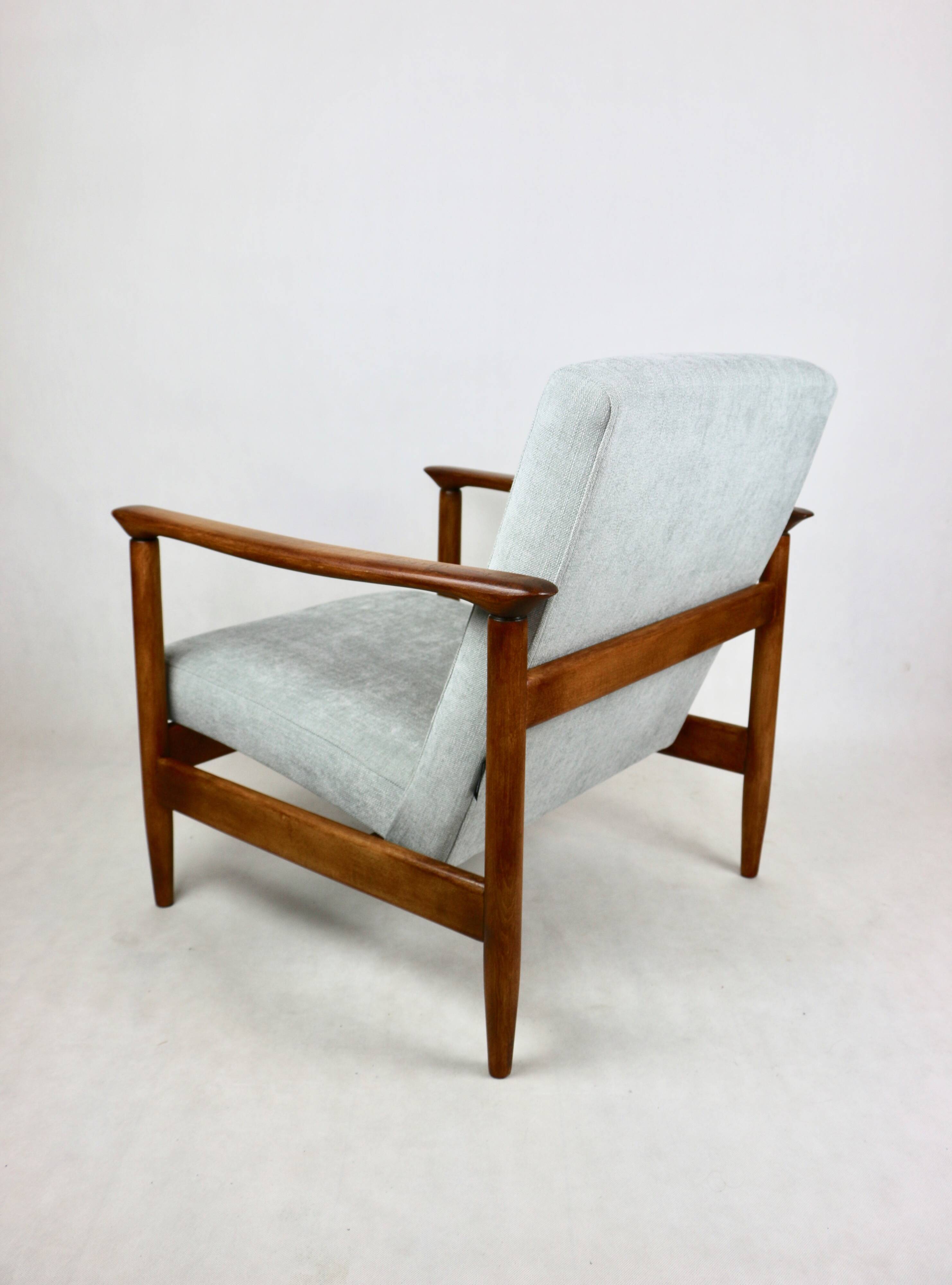 Light Blue GFM-142 Armchair by Edmund Homa, 1970s