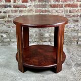 Art Deco side table / pedestal table in Rio rosewood